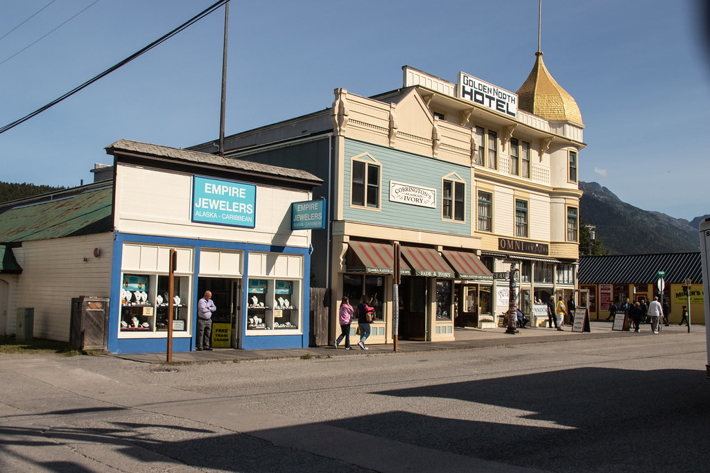 The Golden North Hotel plus some Gift shops in Skagway Ala… Flickr