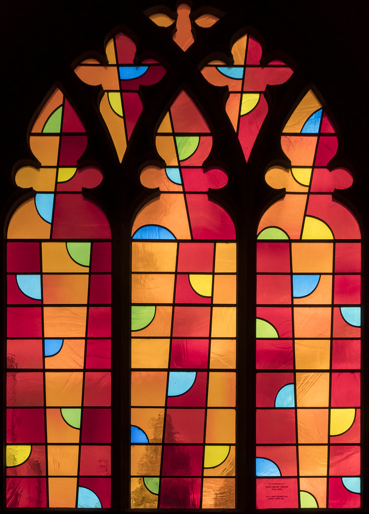 Norwich Cathedral, Stained glass window One of a series of… Flickr