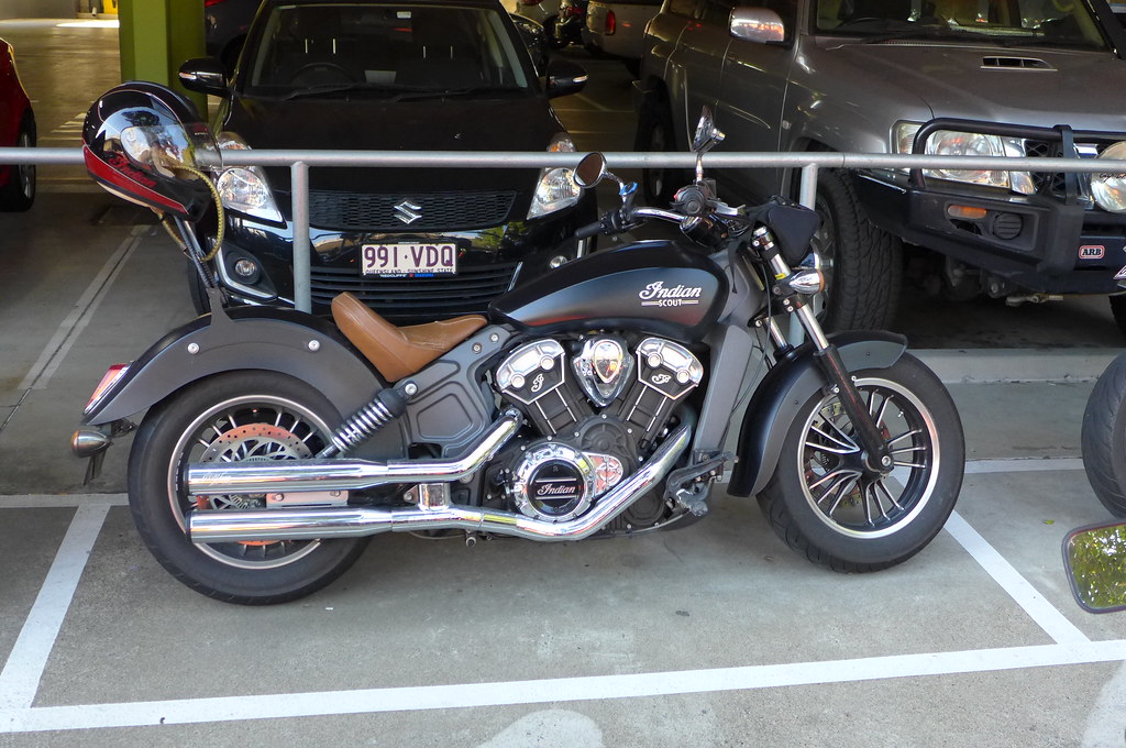 Indian Scout motorcycle Spotted in a car park near QUT, Ga… Flickr