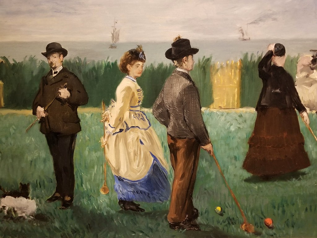 "The Croquet Party" (1871) by Edouard This was one o… Flickr