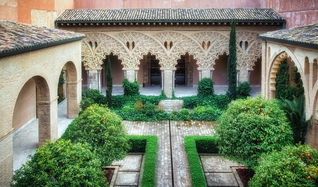 Palacio de la Aljafería Patio de Santa Isabel III Flickr