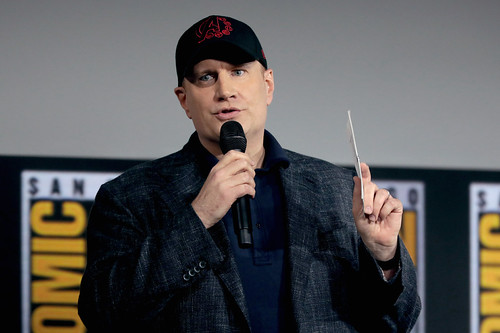 Kevin Feige Kevin Feige speaking at the 2019 San Diego