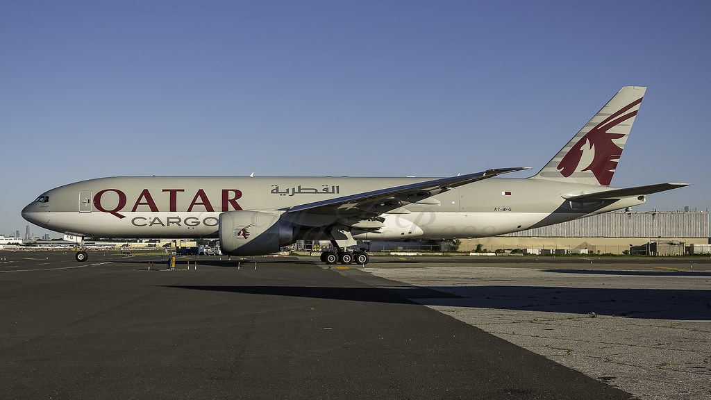 A7BFG_JFK_Taxiing_Out_22R Qatar Airways Cargo B777FDZ A7… Flickr