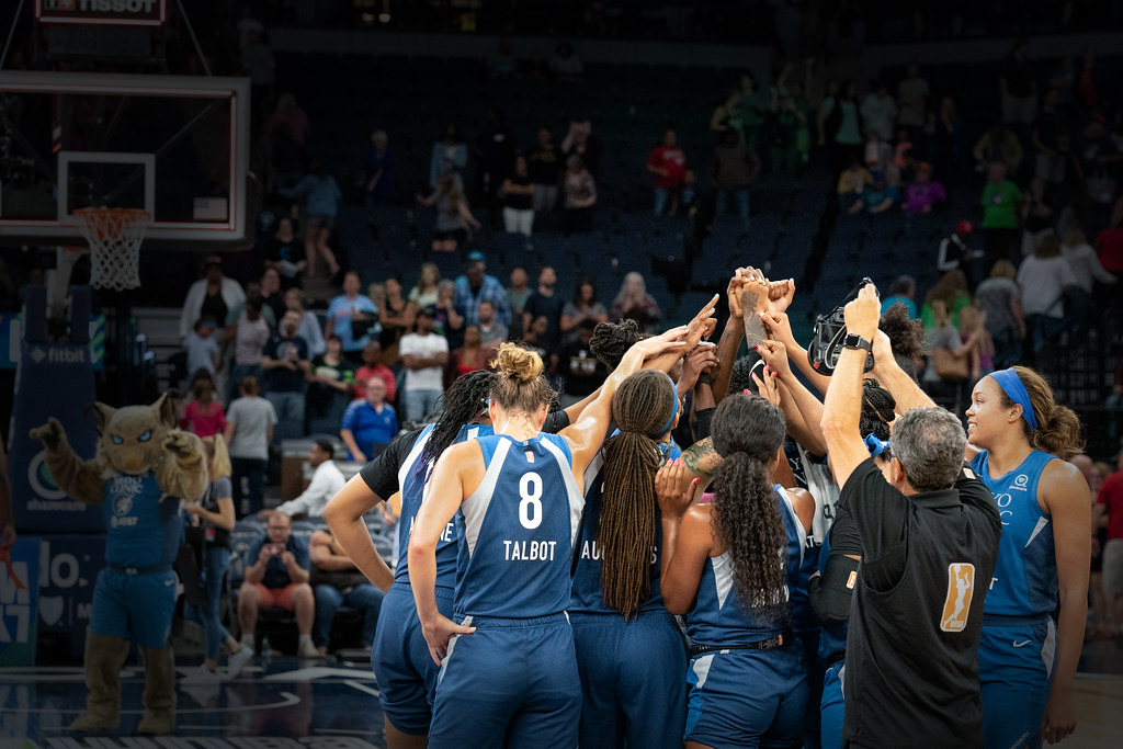 Minnesota Lynx celebrate a win against the Connecticut Sun… Flickr