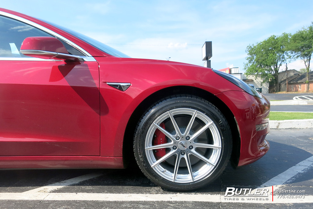 Tesla Model 3 with 18in TSW Bathurst Wheels and Michelin S… Flickr