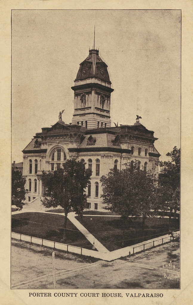 Porter County Court House, circa 1910 Valparaiso, Indiana a photo