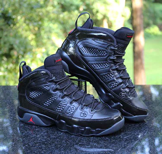 Nike Air Jordan 9 IX Retro Bred Size 7Y Black Patents Red … Flickr