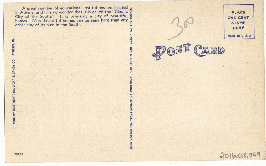 Post Office, Athens, postcard 2016.018.0490002 Flickr