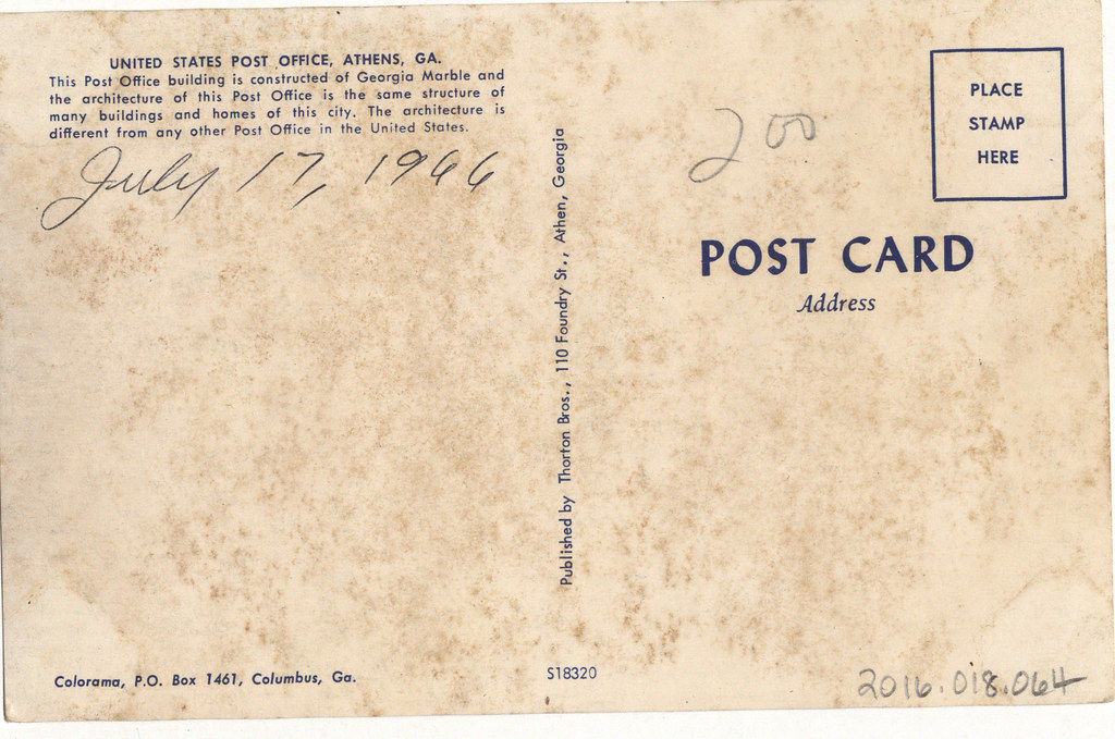 United States Post Office, Athens, postcard 2016… Flickr