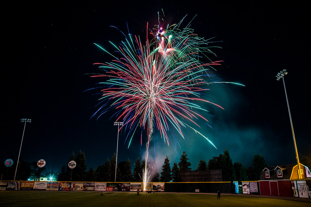 Fireworks at Rawhide Ballpark after Visalia Rawhide baseba… Flickr