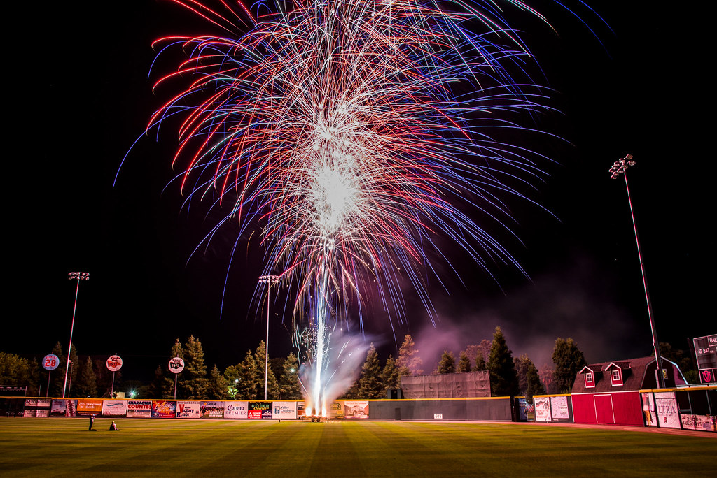 Fireworks at Rawhide Ballpark after Visalia Rawhide baseba… Flickr