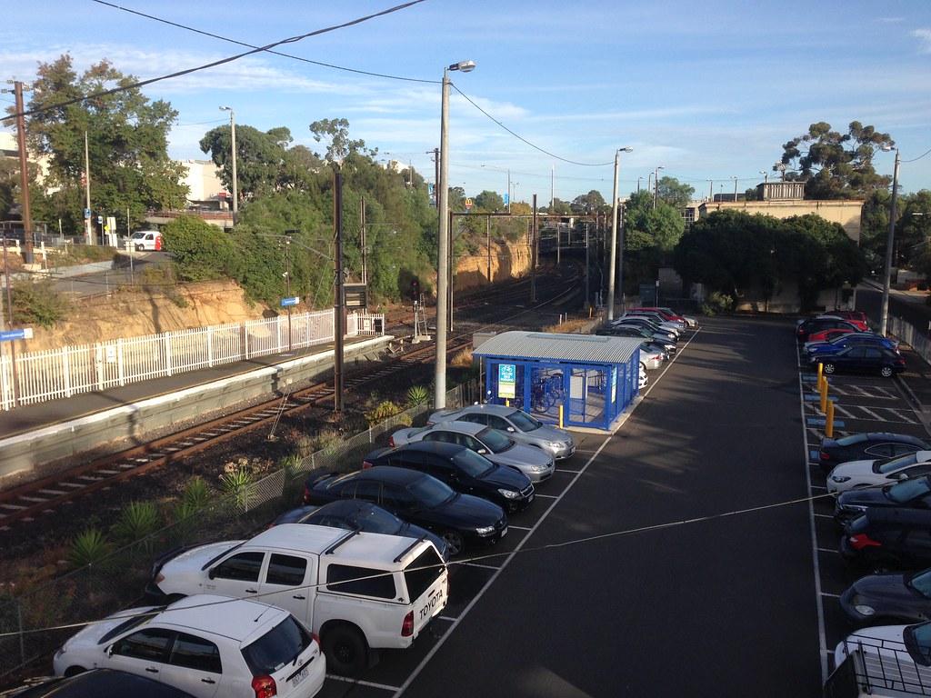 View of car parking at Greensborough Station from footbrid… Flickr