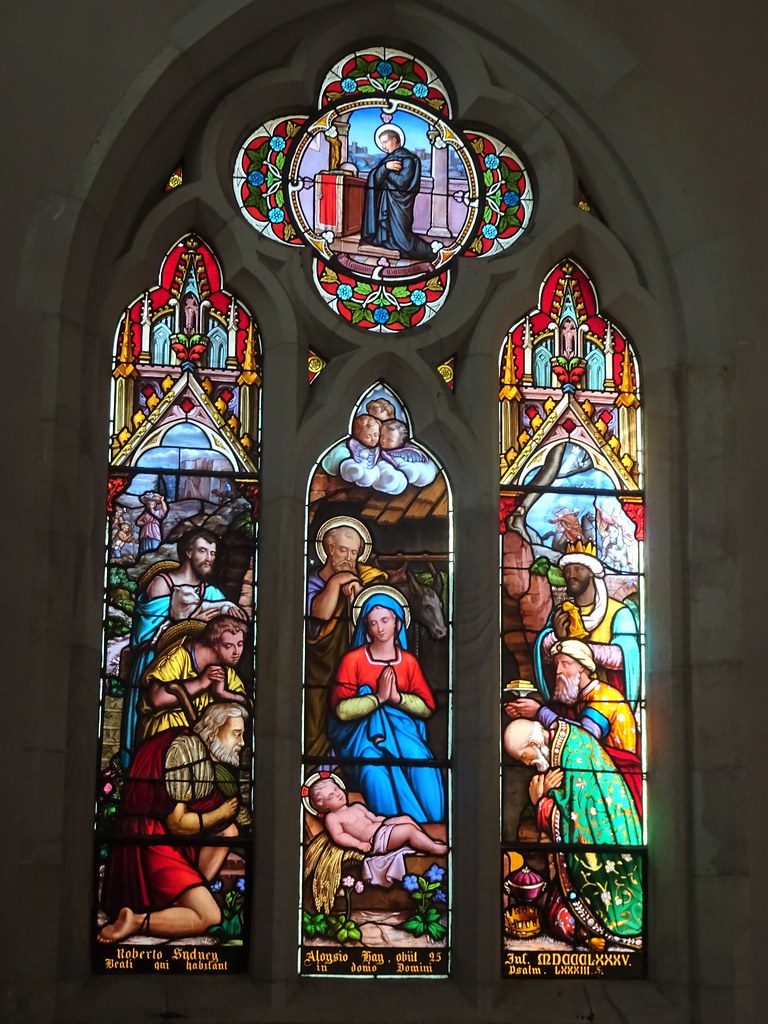 Brisbane. A beautiful colourful stained glass window in th… Flickr