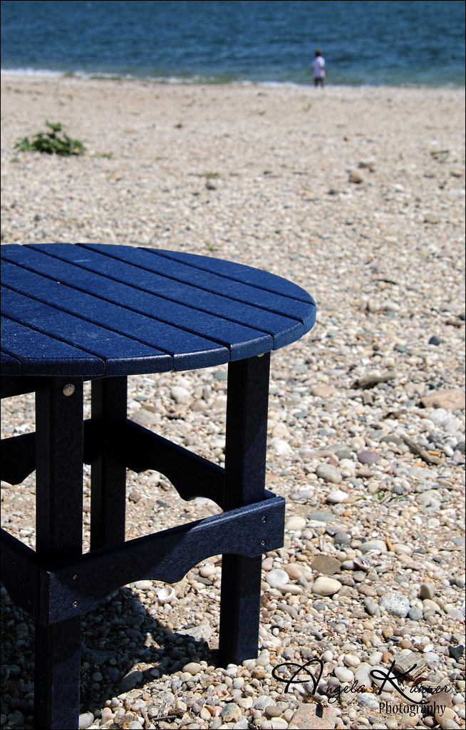 Blue Table... Orient Point Beach... angela kanner Flickr