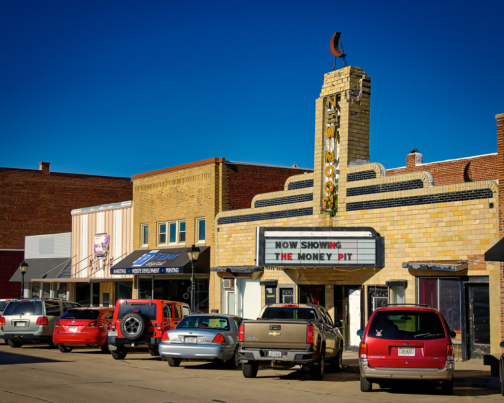 New Moon Views of Downtown Neligh, Nebraska. This town
