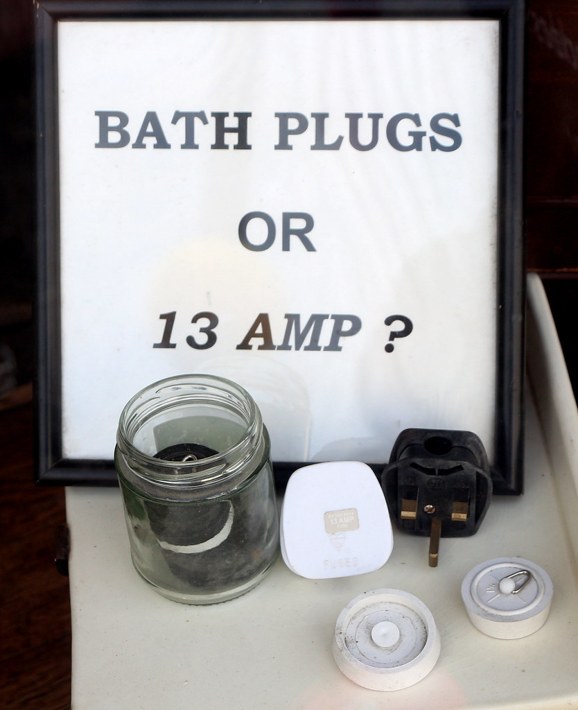 "Bath plugs or 13amp?" ieuan rudge Flickr