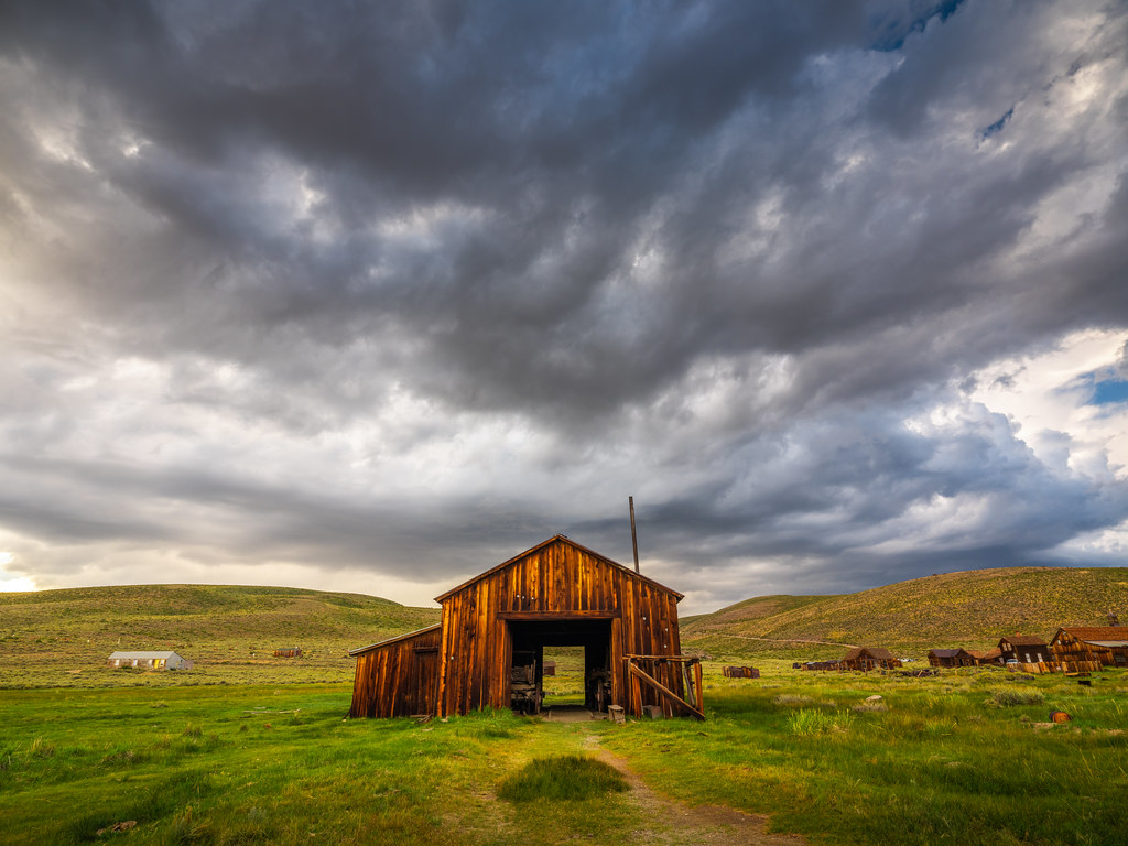 Bodie Barn! Breaking Summer Storm in Bodie! Bodie Historic State Park