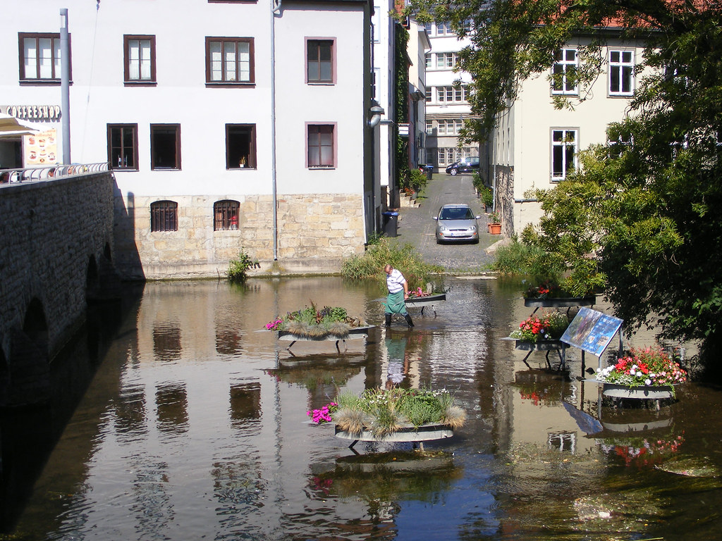 Erfurt flower gardens on the River Gera Erfurt flower gard… Flickr