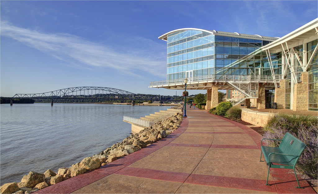 Grand River Center Riverfront this morning in Dubuque, Iow… Flickr