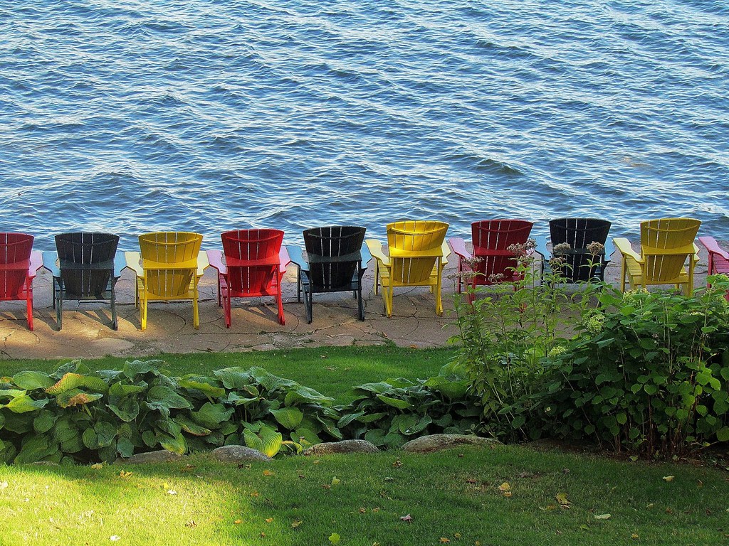 Muskoka Chairs LIne up of the iconic chairs famous in the … Flickr