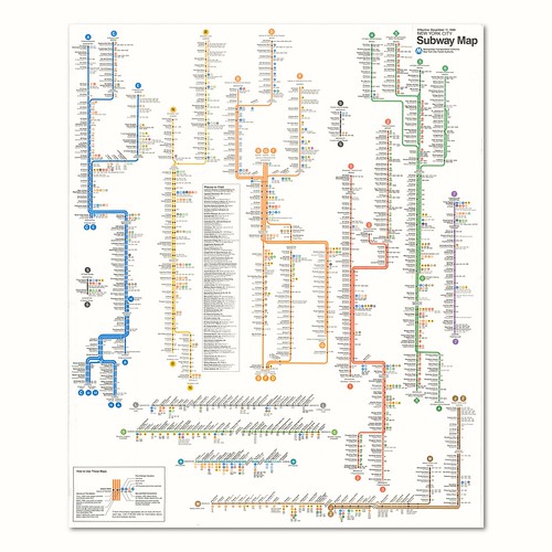 Subway Map 12/11/1988 New York City Transit Authority (N… Flickr