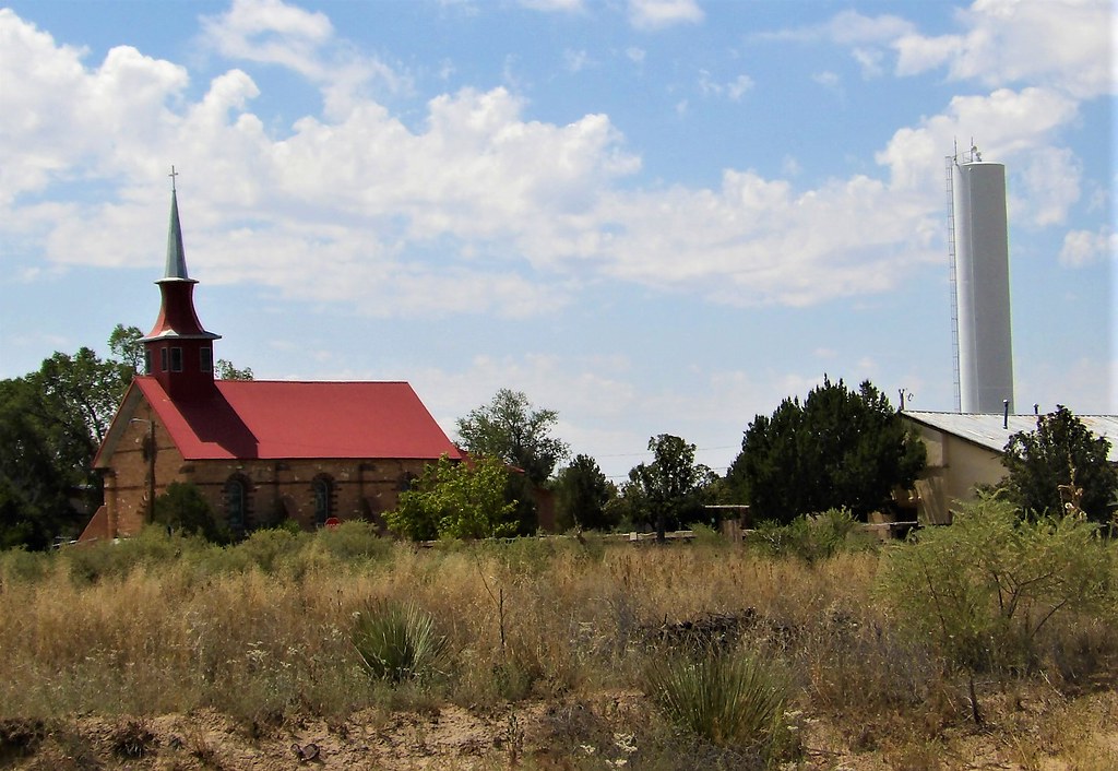 8271929, Church & Water Tower At Willard, New Mexico Flickr