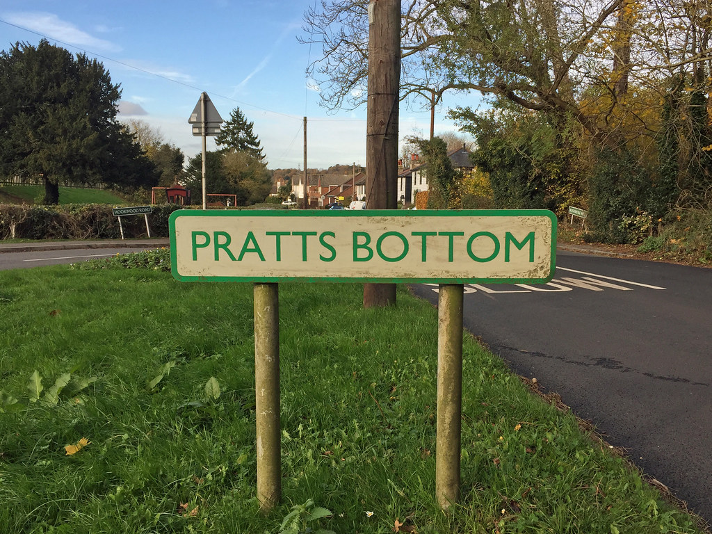 Pratts Bottom The village sign (snigger) diamond geezer Flickr