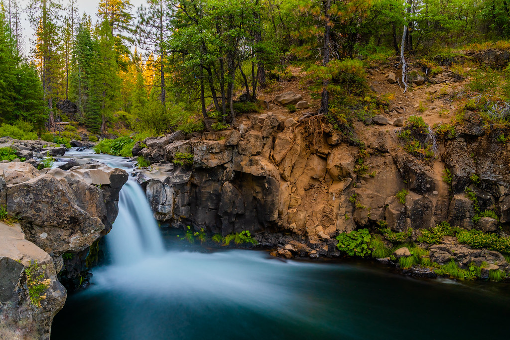 Lower McCloud Falls A serene and beautiful sunset at Lower… Flickr