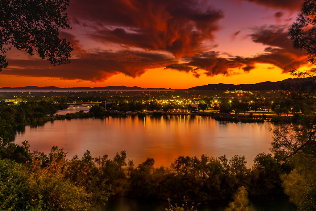 Redding from the Bluffs Watching the sun set over the city… Flickr