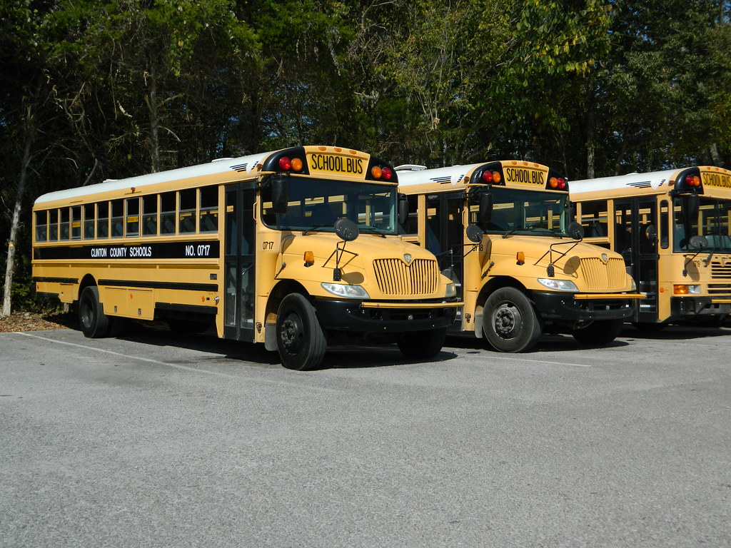 Clinton County Schools 0717, 0718 (2) Bus lot Albany, KY