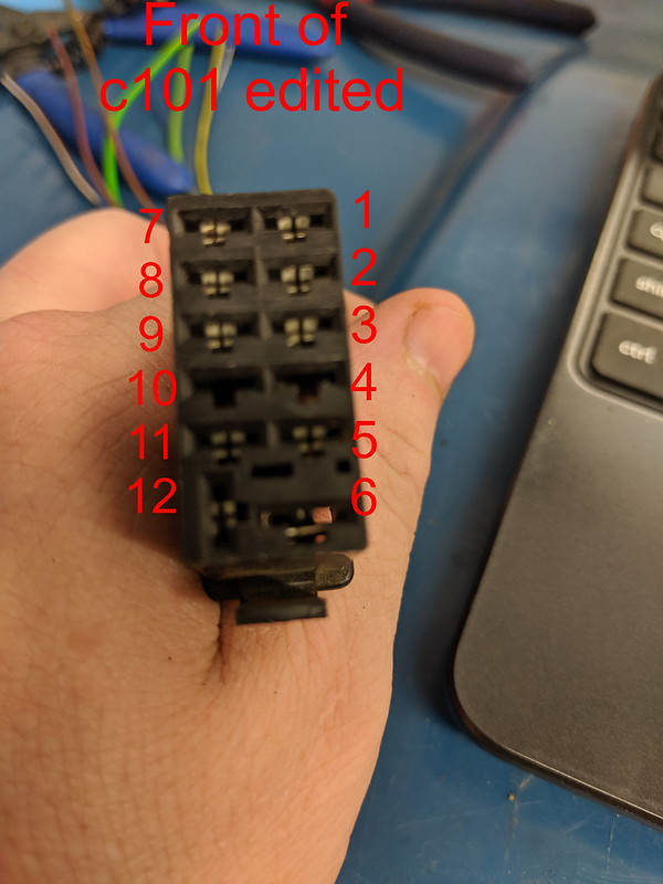 12 pin c101 square plug pin out - MyE28.com