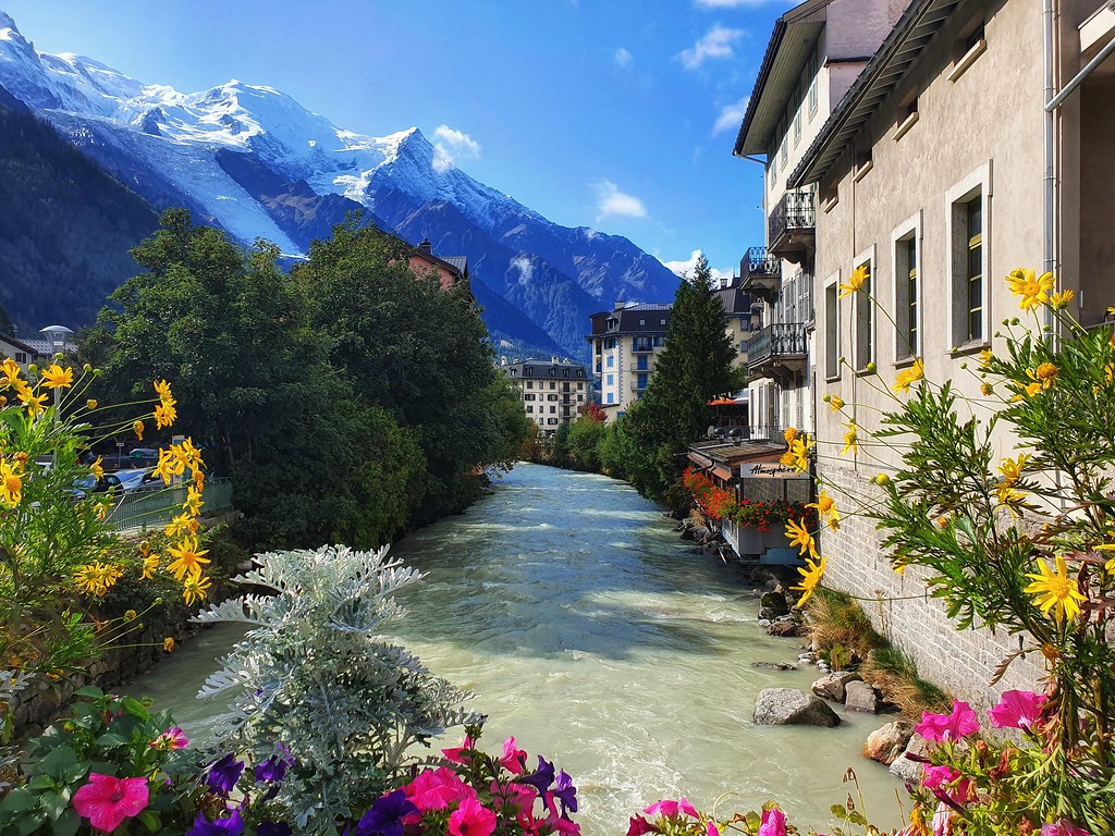 A beautiful river in chamonix, france decorated with so ma… Flickr