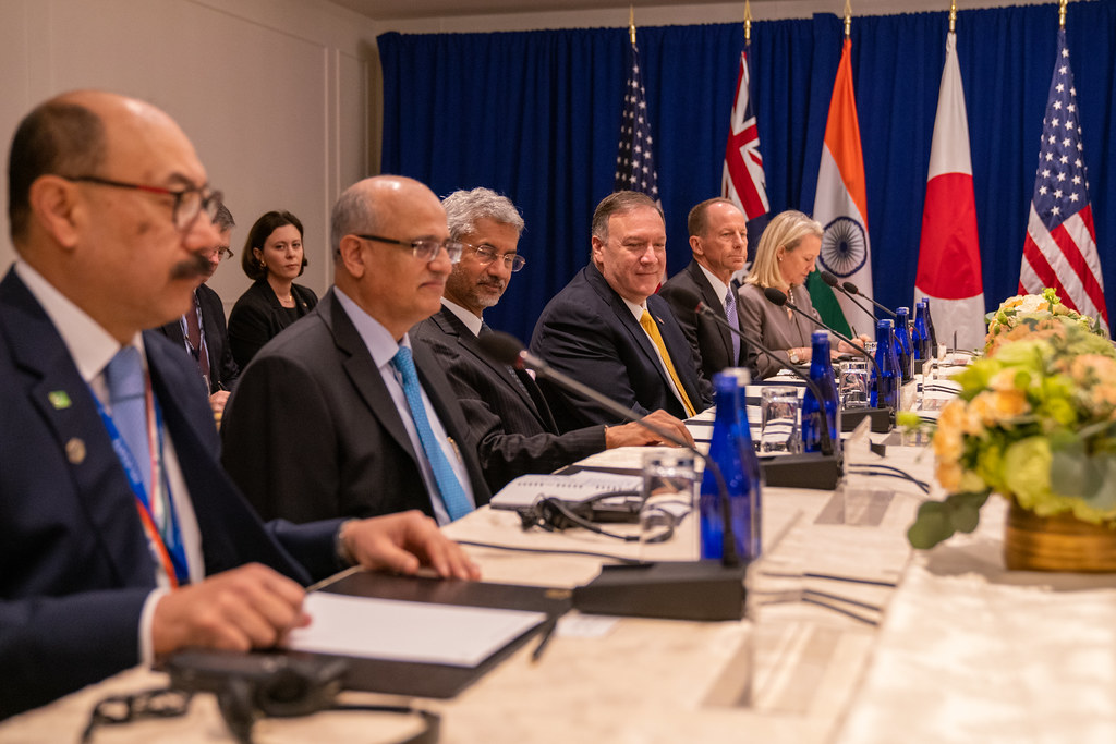 Secretary Pompeo Hosts a Quad Meeting U.S. Secretary of