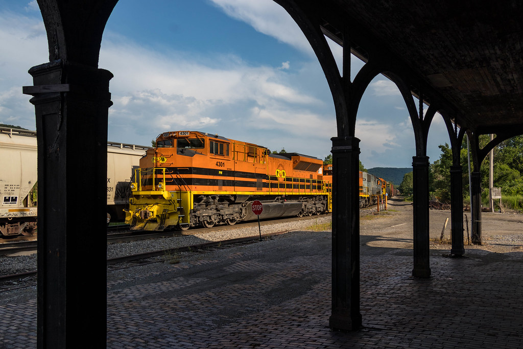 Salamanca, NY The Buffalo bound B&P road freight is seen t… Flickr