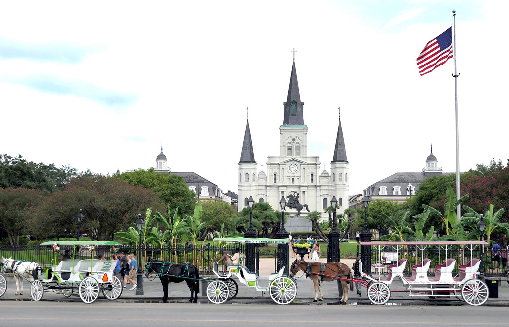 Carriages Jackson Sq New Orleans. Horsedrawn carriages we… Flickr