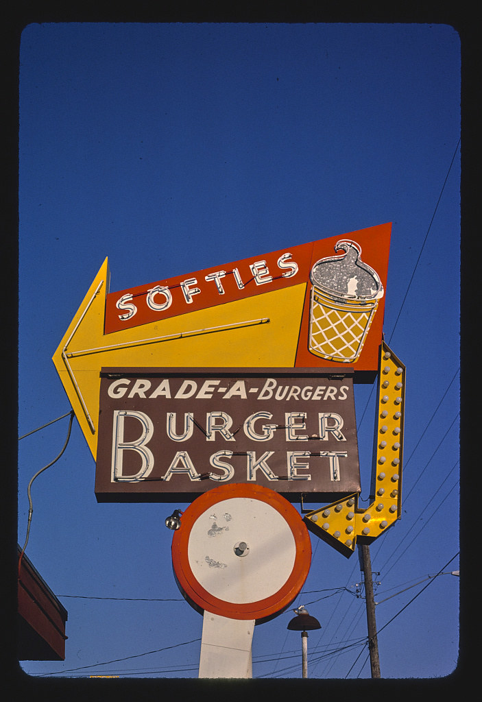 Burger Basket ice cream sign, E. Sprague Street, Spokane, Washington