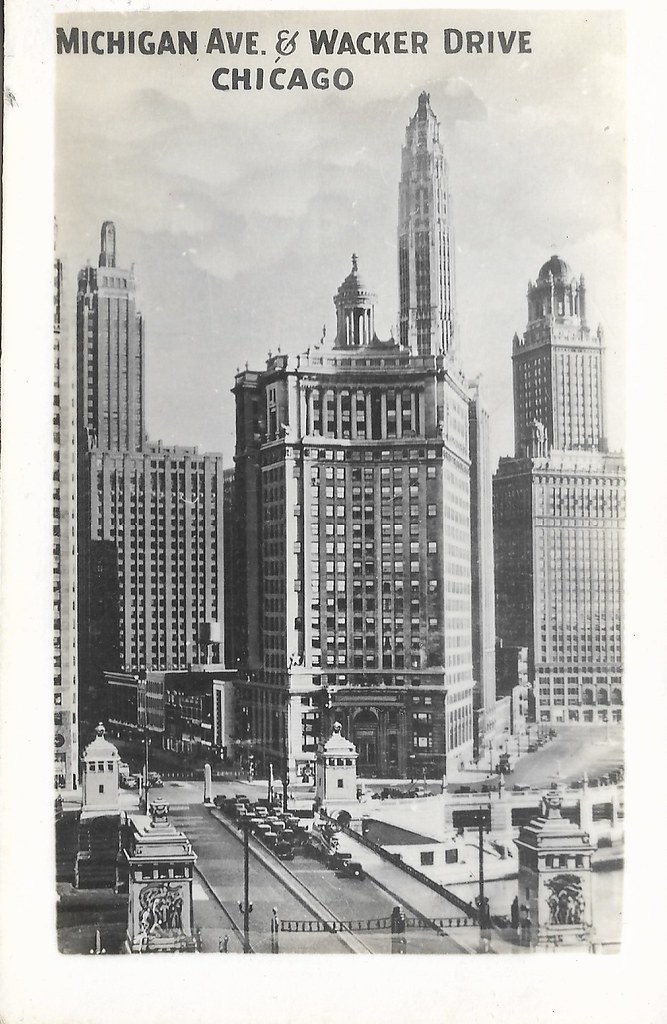 Michigan Ave & wacker Drive Chicago Vintage mini black & w… Flickr