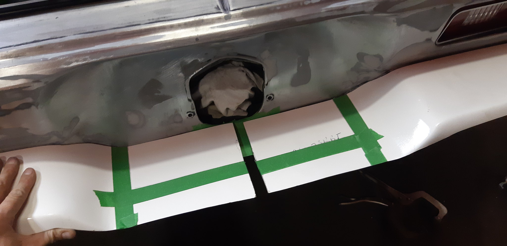 Replica Plastics rear bumper filler panel for 7374 nova Chevy Nova Forum