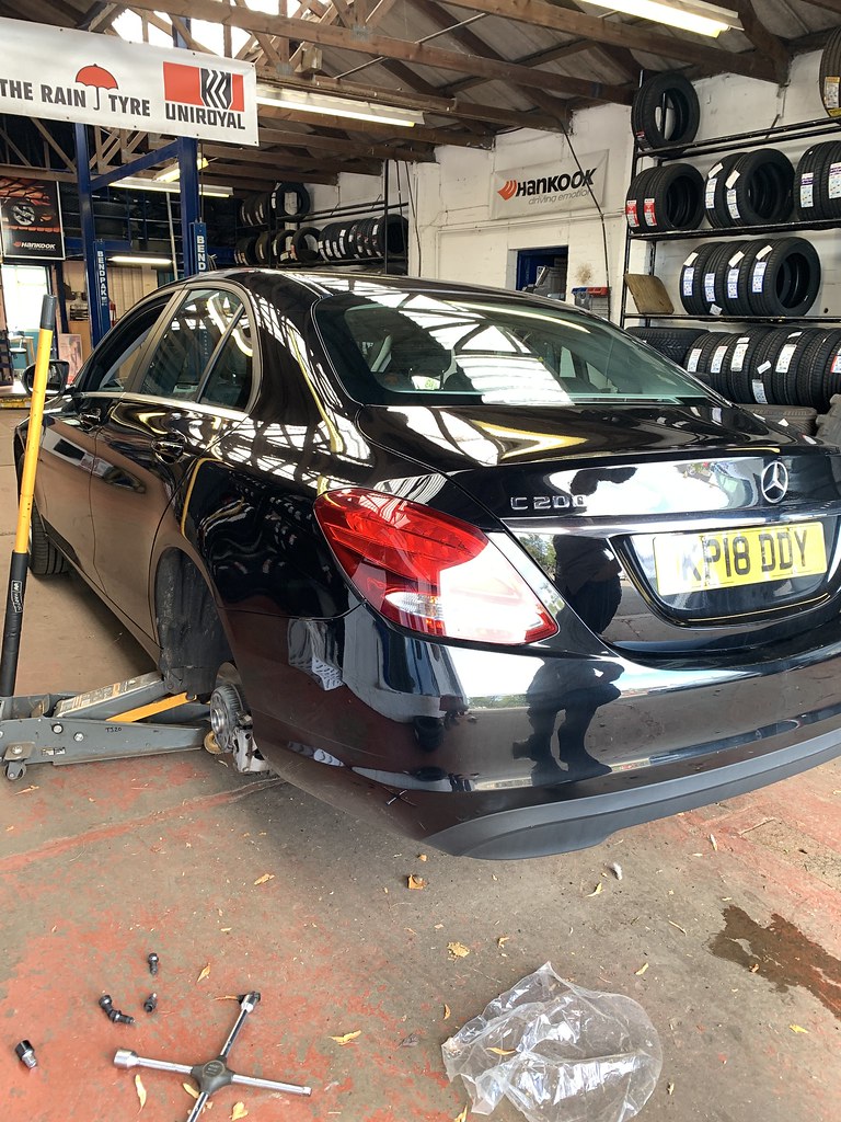 The Mercedes rental car needed tire assistance Betty Merritt Flickr