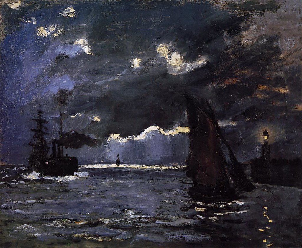 Marine Effet De Nuit C Monet W 71 Huile Sur Toile 59 Flickr