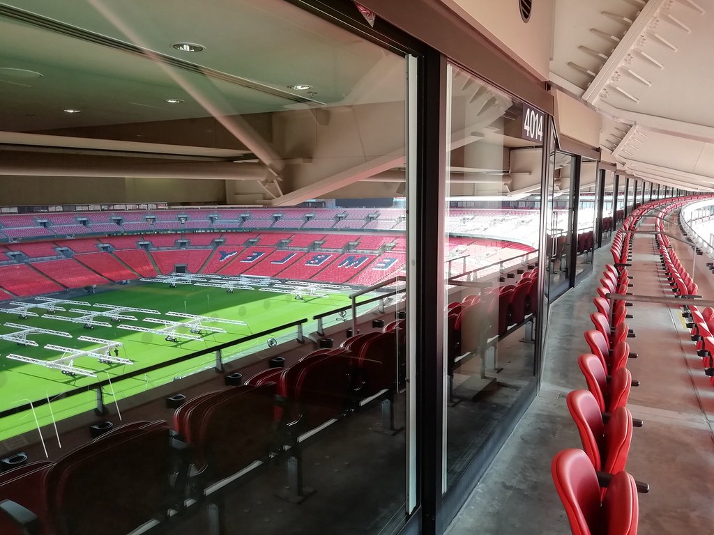 Wembley Stadium View from one of the boxes (Mick Baker)rooster Flickr