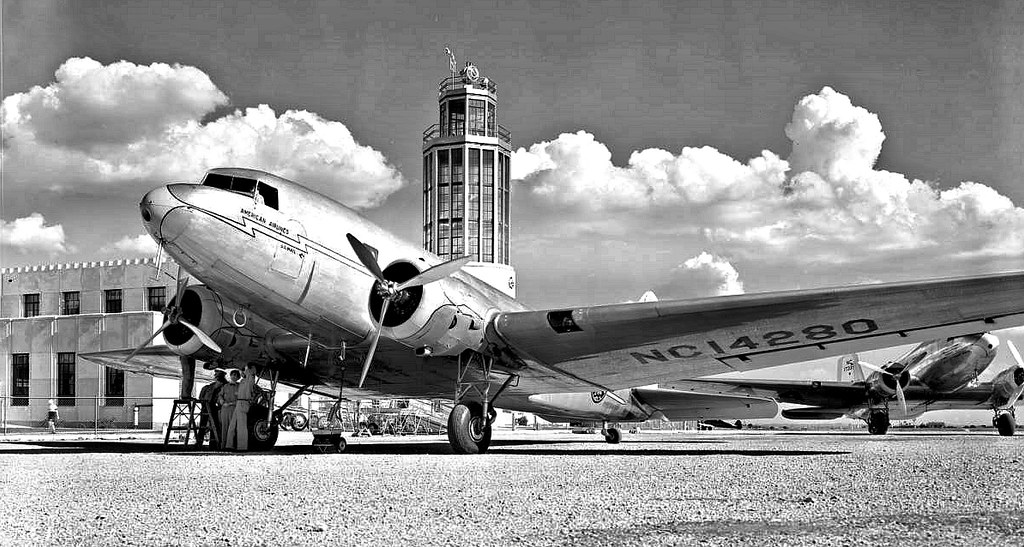 American Airlines DC2s at Meacham Field, Fort Worth, TX