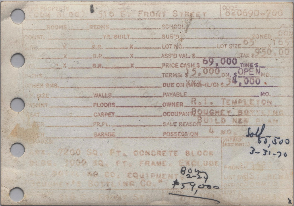 NW Traverse City MI RARE View of BOUGHEY BOTTLING COMPANY … Flickr