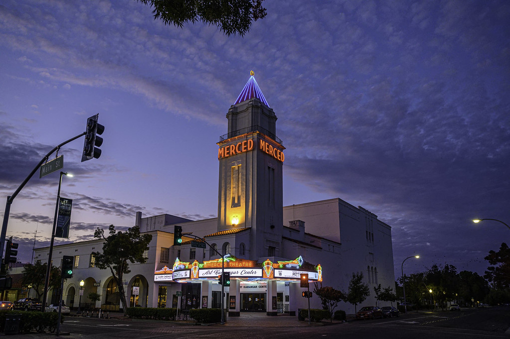 The Merced Theater Merced Theater in downtown Merced, Cali… Dave