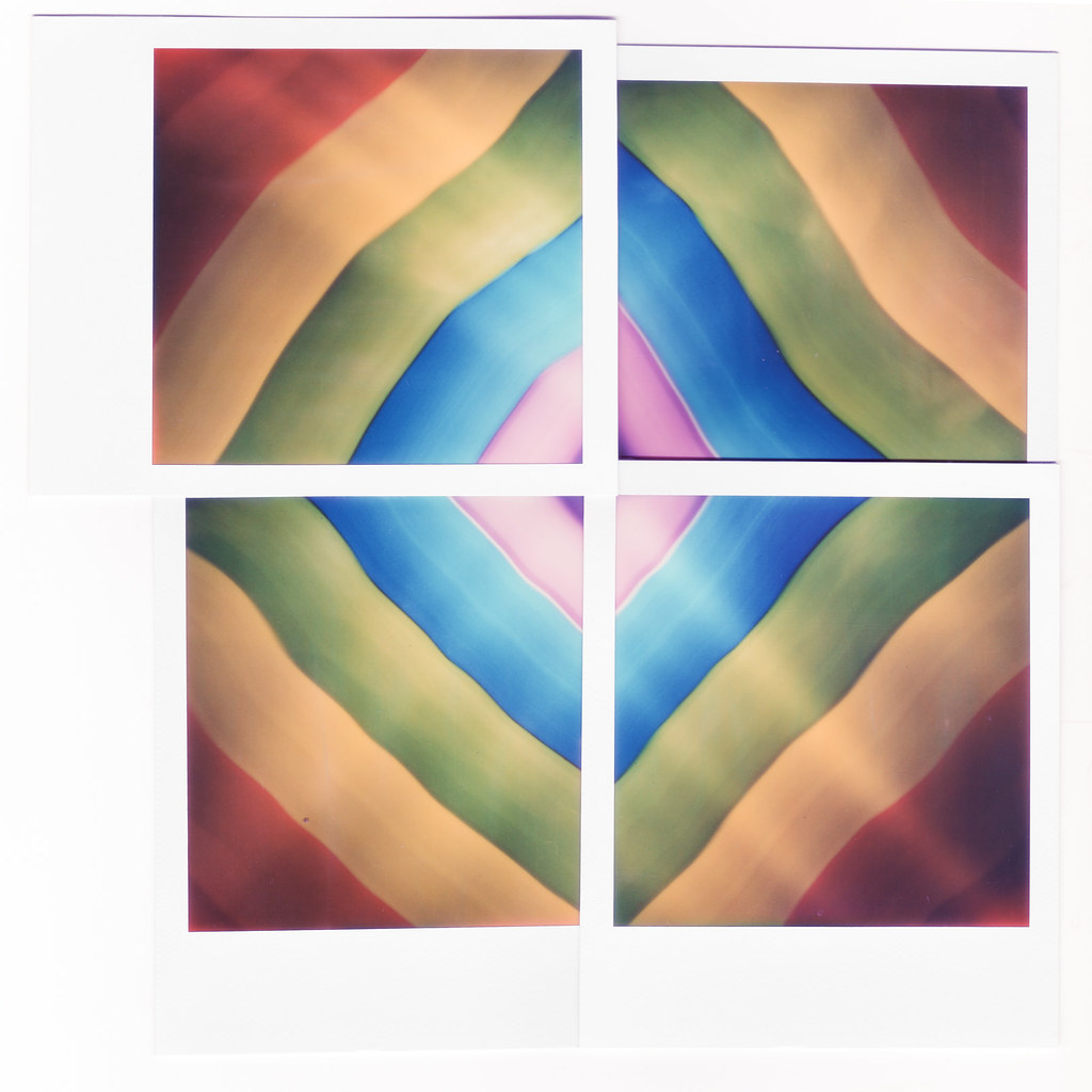 polarainbow | mosaic of lightpaintings done with a polaroid … | Flickr