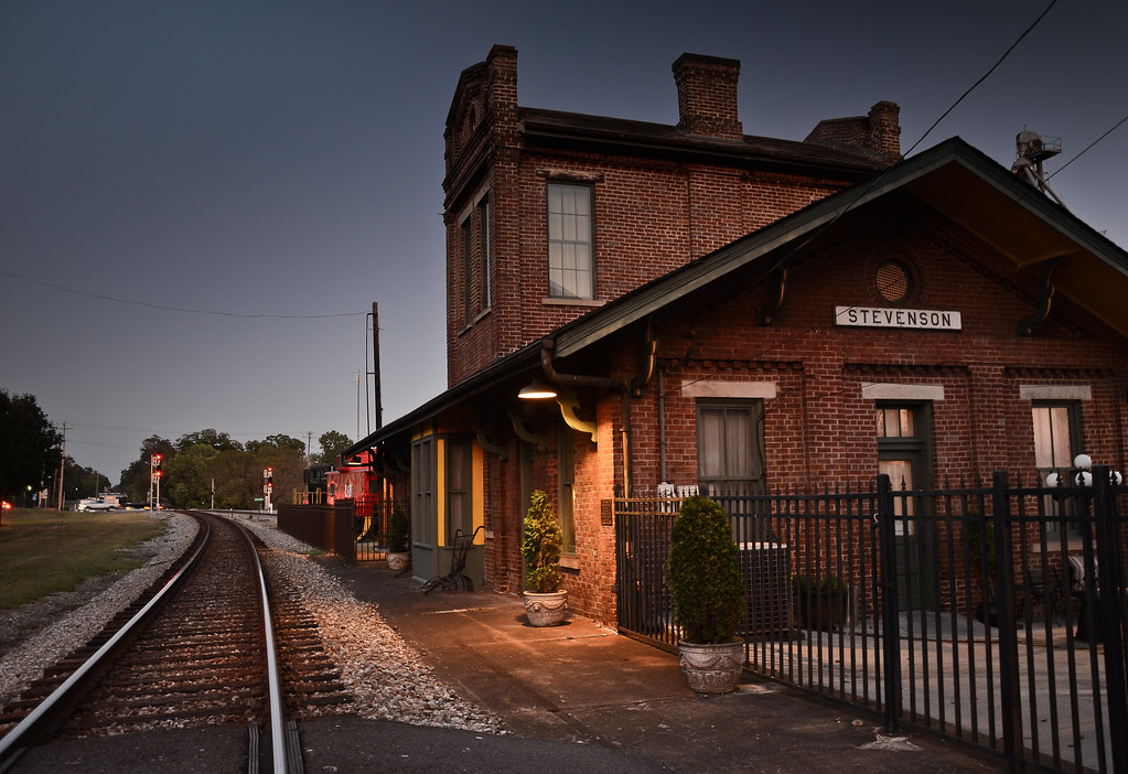 Stevenson Alabama Depot Stevenson Alabama Depot at dusk Flickr