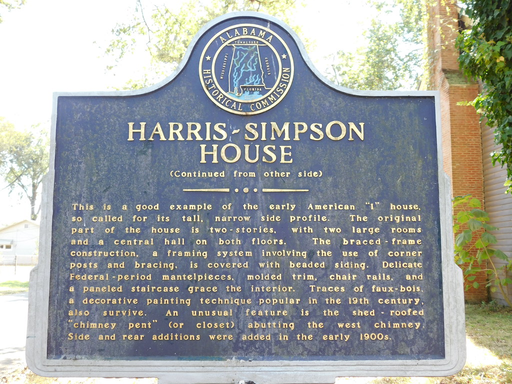 HarrisSimpson House Historic Marker Courtland, Alabama Jimmy