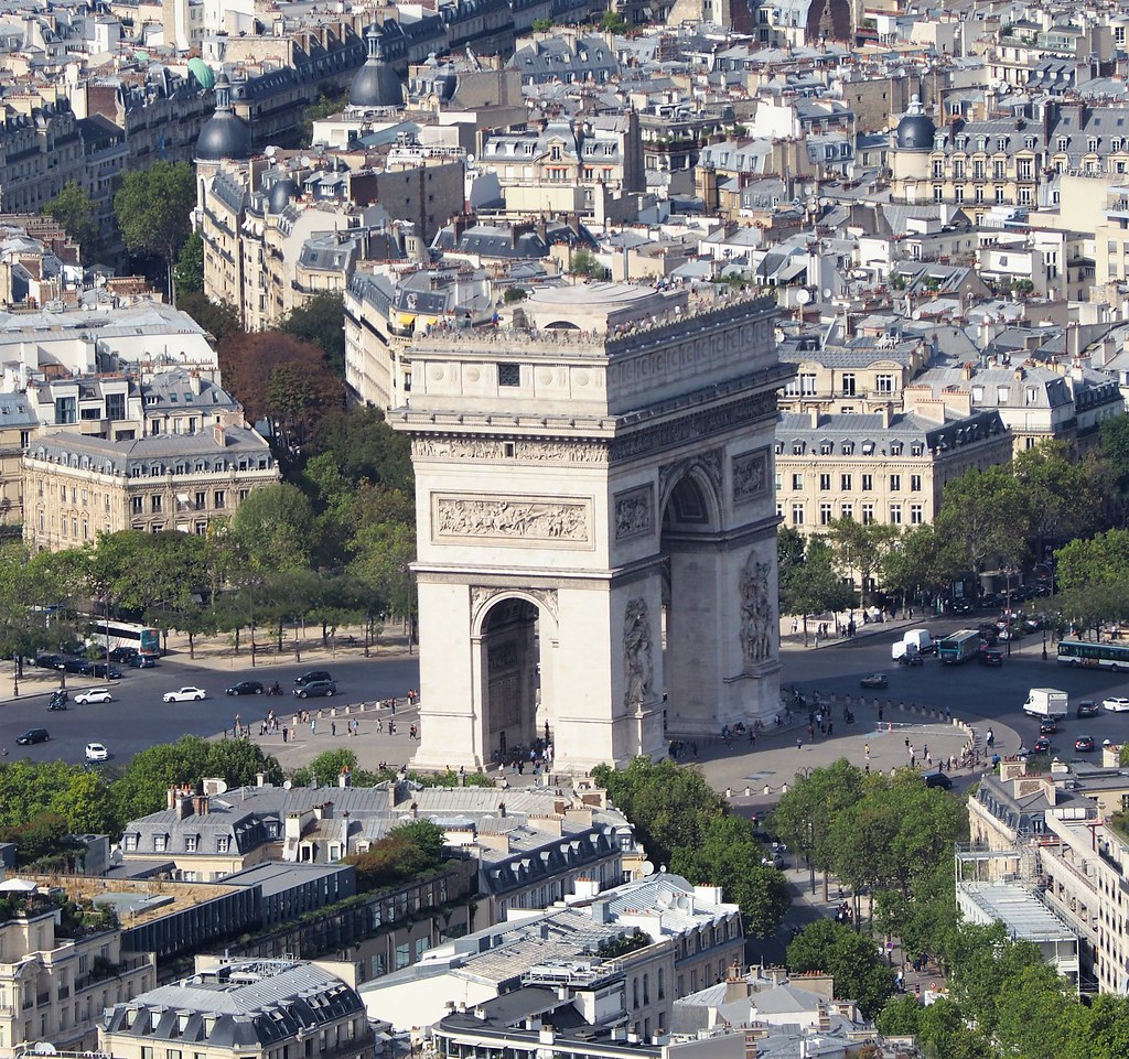 Eiffel Tower View of the Arc de Triomphe from the top obse… Flickr