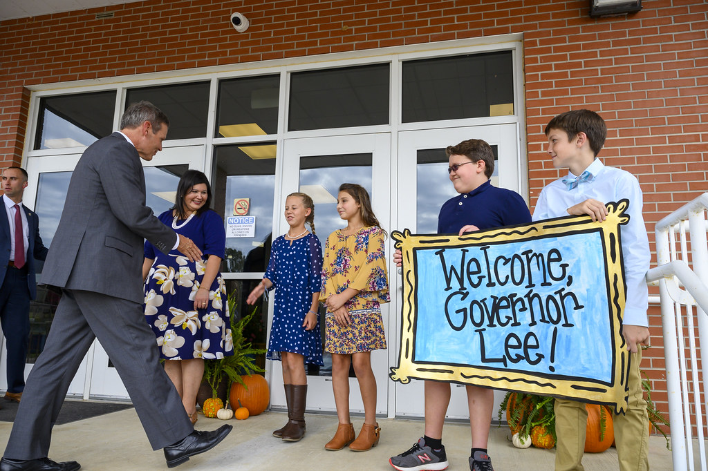 Governor Bill Lee visits Lynchburg Elementary School a photo on