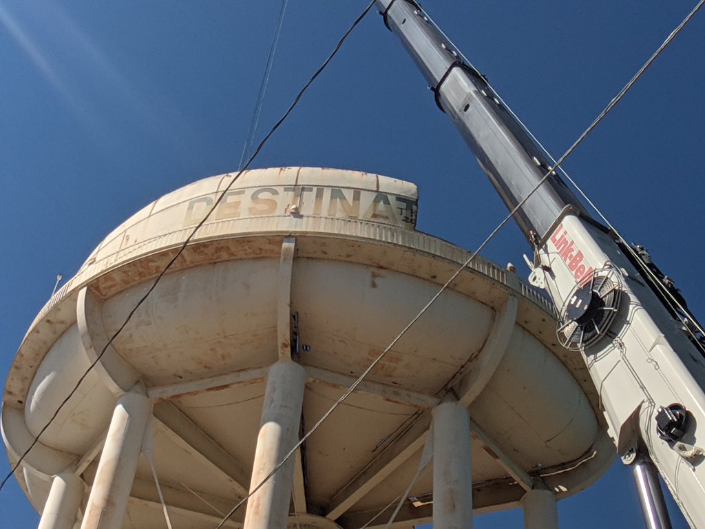 20191017 Decatur Water Tower demolition East Lake at Dekalb